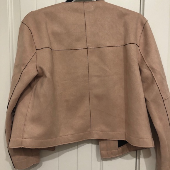 Pink Faux Suede Jacket - Picture 3 of 4